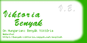 viktoria benyak business card
